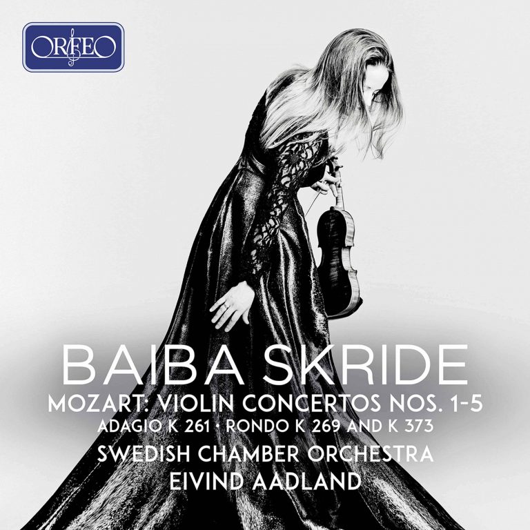 Platecover for Baiba Skride og Eivind Aadland i Mozarts fiolinkonserter
