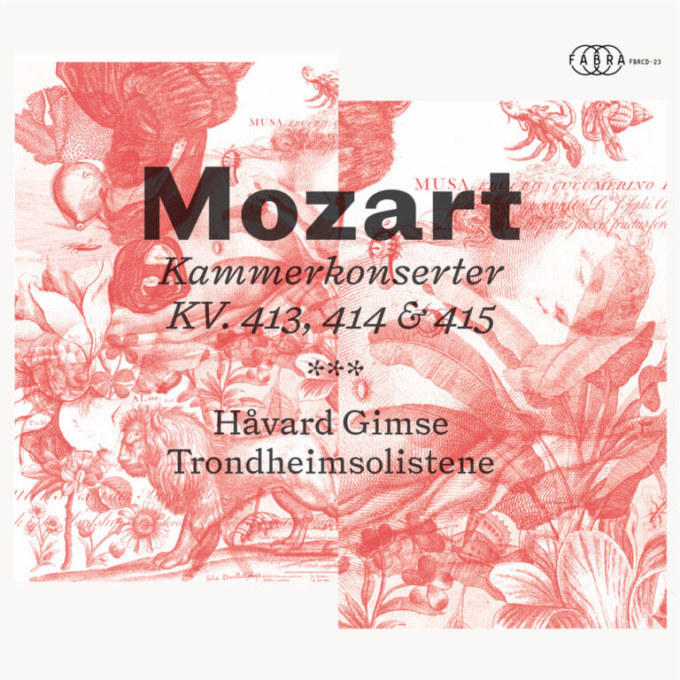 Platecover for Håvard Gimse og Trondheimsolistene som spiller Mozart